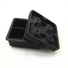 China Summer beverage cooler FDA Silicone 4 Cavity Square and Diamond Ice cube Tray manufacturer