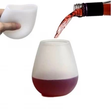 China Unbreakable Silicone Wine Glasses - Set of 4 Stemless Rubber wine Cups manufacturer