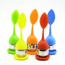 China Wholesale Fancy Pot Plant Silicone Loose Leaf Tea Infuser, Silicone Tea Filter, Silicone Tea Strainer fabricante
