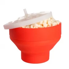 China Atacado Foldable Microwave Silicone Popcorn Maker FDA Silicone Popcorn Popper fabricante