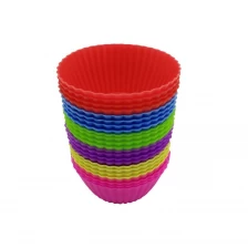 China Wholesale Silicone Muffin Top Baking Cups,12 Pack Nonstick Cupcake Liners manufacturer