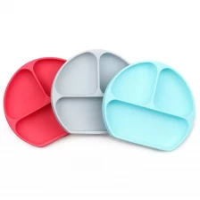 China Baby siliconen placemat en bord lade voor baby's peuters en kinderen, Silicone grip dish fabrikant fabrikant