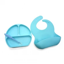 China Silikon-Saugplatten für Kleinkinder BPA-frei Ein-Stück-Silikon-Baby-Tischset Hersteller