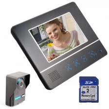 porcelana 7 "táctil a color de vídeo puerta timbre del teléfono del sistema de intercomunicación con la inducción humana Función PY-V811FA11DVR fabricante