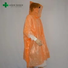 porcelana China fabricante de traje de lluvia transparente, impermeable y transpirable traje de lluvia disposbale, impermeable de plástico emergecy con capucha fabricante