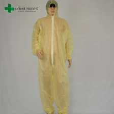 Cina Cina pemasok kuning murah lukisan overall, pakai pe dilapisi PP baju, plastik kuning baju tahan air pabrikan