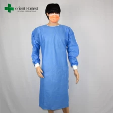 Китай Китай хирургический халат производитель, Китай одноразовые халаты производители, синий Нетканые хирургического поставщика платье производителя
