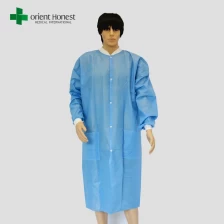 Китай Одноразовый лабораторный халат с трикотажными манжетами производитель медицинских производителя
