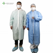 Cina Disposable PP lab coat for protection Hubei Manufacturer pabrikan