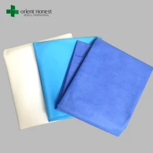 China Disposable bed cover for hotels , hospital PP bed sheet , SMS blue surgical bed sheet manufacturer