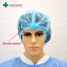 China Medical Disposable Bouffant Caps Hairnets, Non-Woven, Non-Pleated Head Hair Covers，For Medical, Labs, Nurse, Tattoo, Food Service, Hospital, Cooking manufacturer