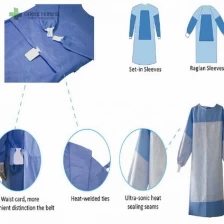 China Reinforced surgical gown with knitted cuffs medical manufacturer ISO13485 CE FDA manufacturer