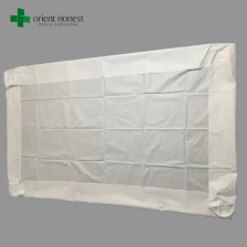 Chine couverture de feuille souple non-tissé lit, drap de lit d'hygiène avec élastique, caoutchouc hôpital draps usine fabricant