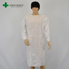 China Vestido descartável não tecido da cor branca fabricante