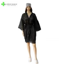 중국 뷰티 살롱을위한 도매 목욕 가운 일회용 유니섹스 사우나 옷 제조업체