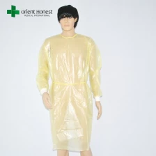 China Gelbe Farbe Einweg-Isolationskleid Hersteller
