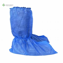 China blue pp boots cover shoe cover disposable Hubei wholesaler with ISO 13485 CE FDA manufacturer