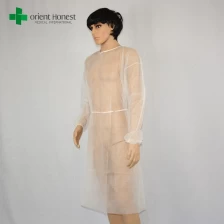 Chine robe jetable long manchon d'isolation, la Chine usine robe d'isolement non tissé jetable, blouses médicales de non-tissés isolement fabricant