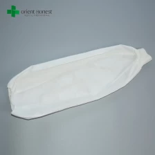 China tampa do tubo de não tecidos descartáveis, oversleeves descartáveis ​​brancos, braço tampa do tubo com a braçadeira kintted fabricante