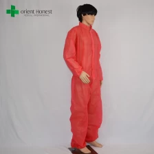 ประเทศจีน เด็กที่กำหนดเองสีแดงปกคลุมทิ้งโรงงานดีที่สุดสำหรับเด็กทิ้ง overalls เด็ก coveralls ทิ้งแดง ผู้ผลิต