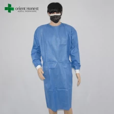 China o melhor descartável fornecedor batas hospitalares, descartáveis ​​vestidos sms cirurgião, descartáveis ​​roupas cirúrgicas exportador fabricante