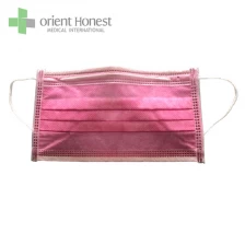 China typeIIR pink color disposable earloop non woven face mask BFE> 99% high quality manufacturer