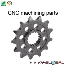 China CNC machined parts supplies, Custom made steel front sprockets manufacturer