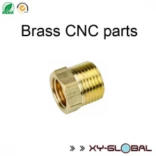 China custom CNC work, Brass CNC machining parts with bushing finish manufacturer