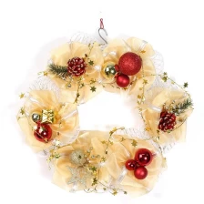 China 2017 Special Design Organza Christmas Wreath manufacturer