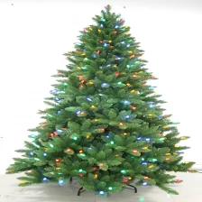 China 7.5' PE christmas tree decorations, pre lit christmas tree,pre lit christmas tree  manufacturer