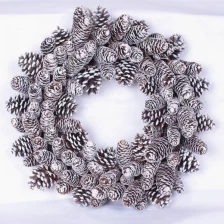 China Christmas decoration pinecone wreath manufacturer