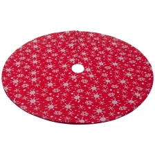 Chiny Christmas decoration supplier 48 inch red DIY felt christmas tree skirt burlap producent