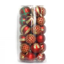 Cina Christmas decoration supplier Plastic customized Christmas ball set with PVC box for Christmas tree decoration produttore