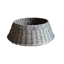 Chiny Christmas decoration supplier xmas Natural Base Cover Stand Large handmade Wicker rattan Christmas Tree Skirt producent