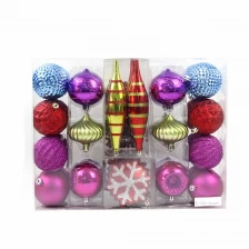 China Christmas tree decoration hanging ball with PVC box manufacturer
