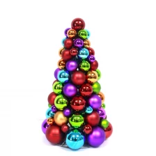 China Colorful Christmas Decoration Ornaments Cone Tree manufacturer