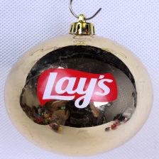 China Custom Christmas LOGO Ball Ornaments manufacturer