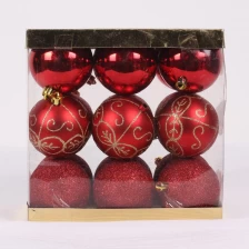China Fashionable Painted Shatterproof Christmas Plastic Ball manufacturer