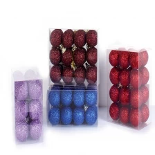 China Glitter Christmas Tree Ornament Ball Sets manufacturer
