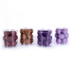 China Glitter Plain Plastic Christmas Ball manufacturer