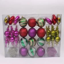 China Hot Selling Plastic Christmas Tree Ornament Set manufacturer