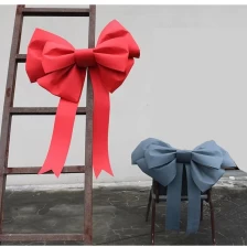 中国 Large Christmas bow for xmas tree wreath decoration Big Bows outdoor door hanging 60*75cm メーカー