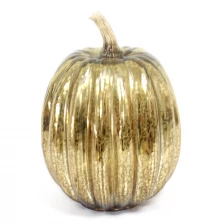 China Pumpkin Shaped Glass Lighted Ornament manufacturer