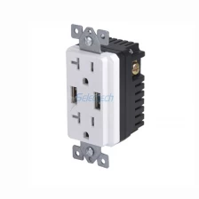 China Electrical USB charger wall outlets Dual Type-A Replaceable inner core with 20A TR Receptacle manufacturer