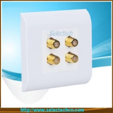 China Multi panel embedded F connector 80 type faceplate manufacturer