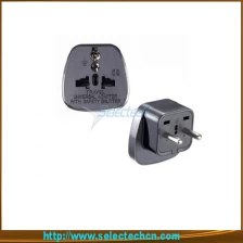 China Universal Om Eu Pin Travel Adapter Plug Met Safety Gate SES-9B fabrikant
