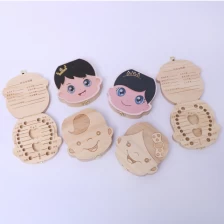 China Caixa de dentes de leite de madeira de logotipo de gravação a laser fabricante