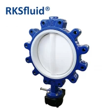 Chine ANSI Class 150 cf8m ductile iron butterfly valve dn40 pn16 ptfe pfa lined butterfly valves fabricant