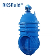 China BS EN mud gate valve DN1200 PN16 ductile iron double flange metal seated gate valve BS5163 manufacturer