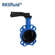 China China Chinese hardware DN100 butterfly valve wafer lug flange Nylon Hand lever manufacturer